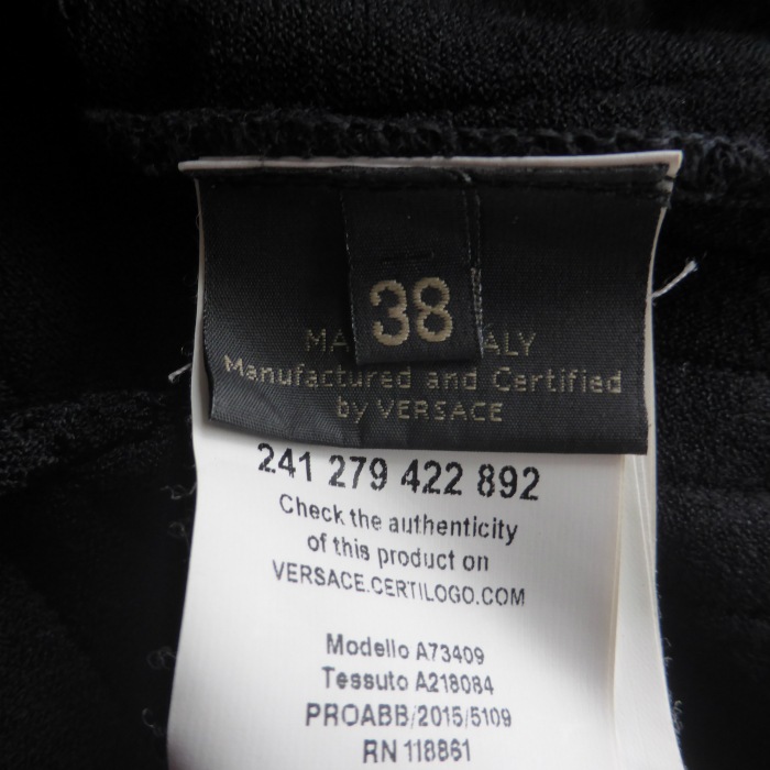 �����륵������ ��VERSACE�� ��å��� �ڤ��ؤ� T����� ���åȥ��� �ȥåץ� V�ͥå� 38 �֥�å� ����������š� 