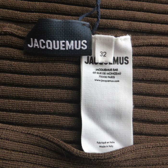 ����å��ॹ ��JACQUEMUS�� �� �ޥ��� �ץ�� ���� ������쥹 ���� ���㡼�� �����ǥ����� �ȥåץ� 32 �֥饦�� 223KN500 ����������š� 