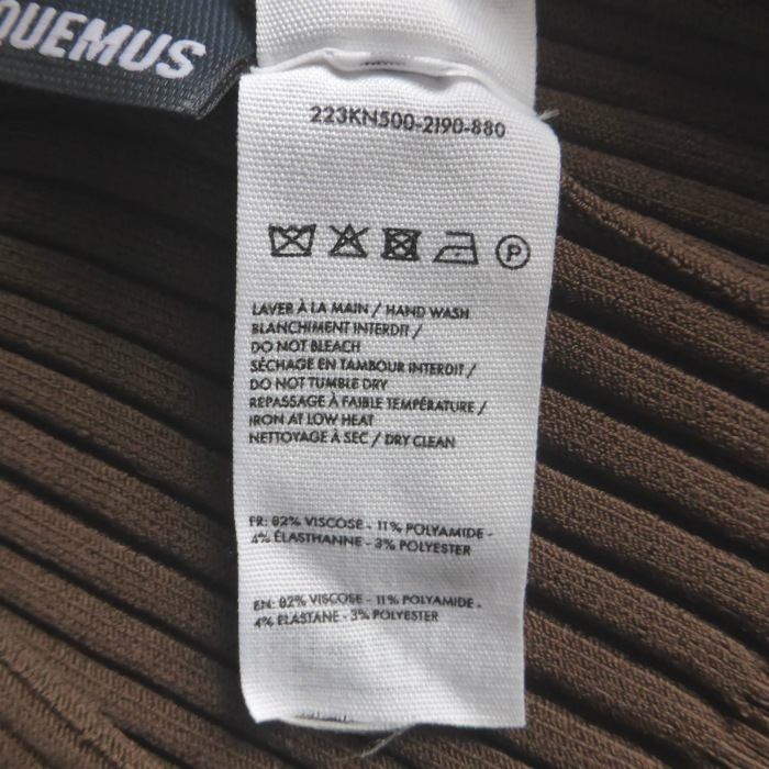 ����å��ॹ ��JACQUEMUS�� �� �ޥ��� �ץ�� ���� ������쥹 ���� ���㡼�� �����ǥ����� �ȥåץ� 32 �֥饦�� 223KN500 ����������š� 