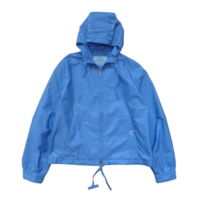 プラダ （PRADA） ナイロン フーデッド ブルゾン ジャケット 38 ブルー