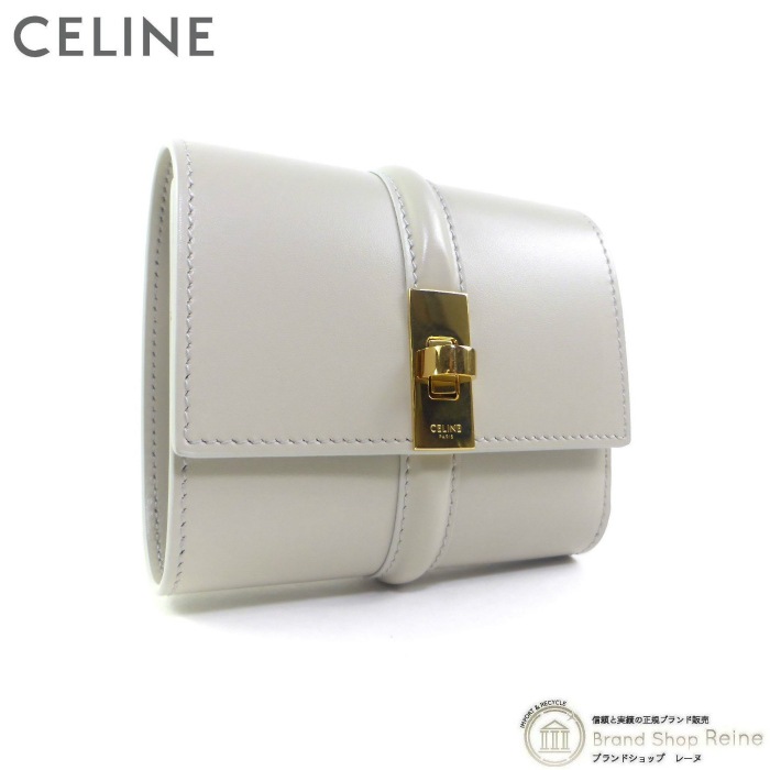 【極美品】定価10万円CELINEセリーヌ　セーズ16　コンパクトウォレット セリーヌ （CELINE） スモールウォレット 16 セーズ コンパクト 三