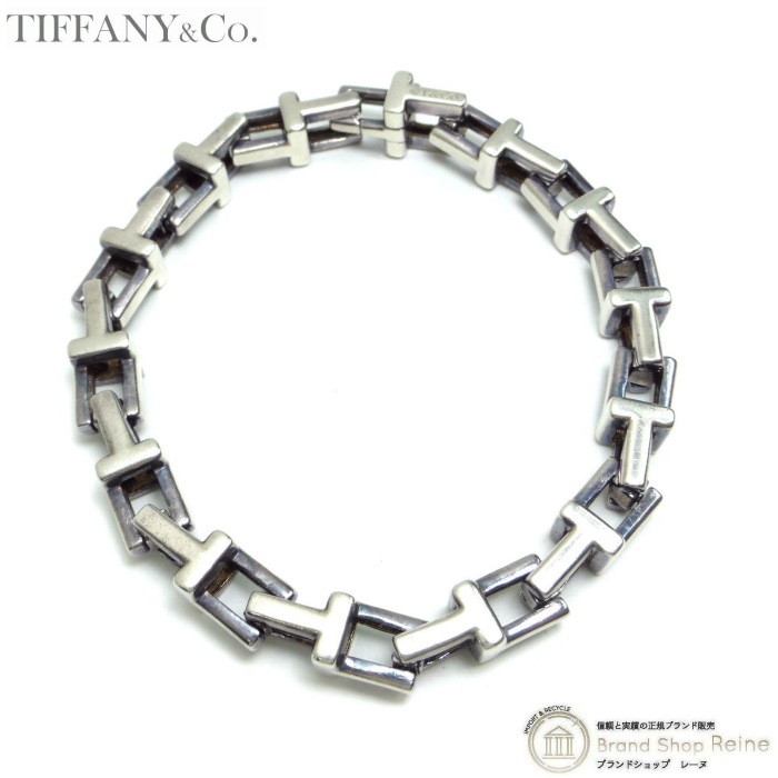 �ƥ��ե��ˡ� ��TIFFANY��CO.�� T�ʥ��� T�������� �֥쥹��å� �ߥǥ����� T��� ������ơ��� AG925 ����С�����š� 