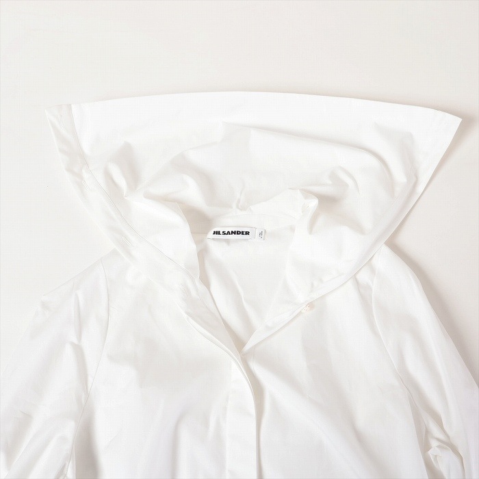 ���륵����� ��JIL SANDER�� ���åȥ� ����� �֥饦�� Ĺµ �ȥåץ� ��36 �ۥ磻�� JSPN601906 ����������š� 