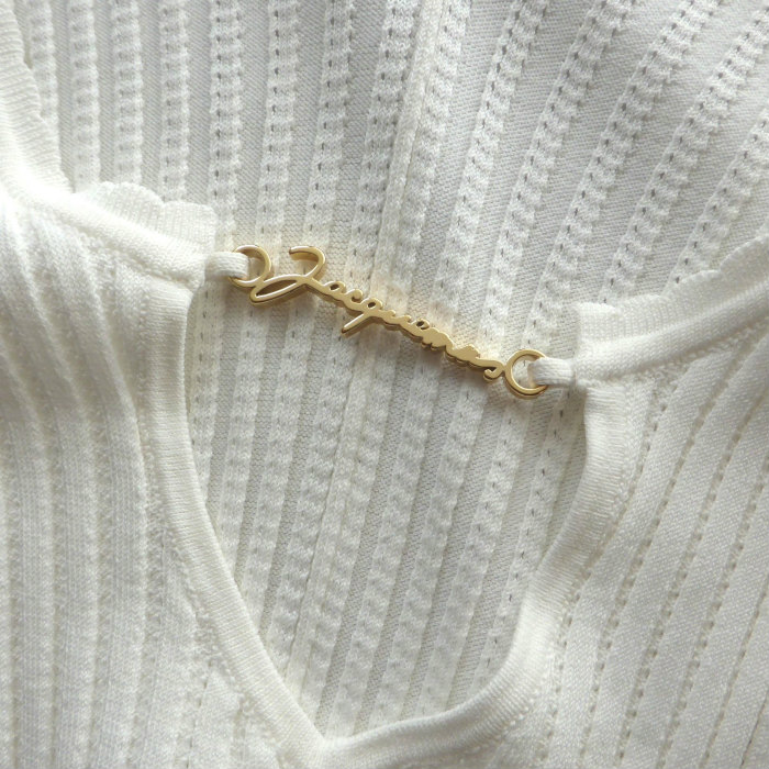 ����å��ॹ ��JACQUEMUS�� ���� ���㡼�� �ߥ˥ɥ쥹 ��֥˥å� ���ԡ��� 34 �ۥ磻�� 241KN356 ��������̤�����ʡ� ���
