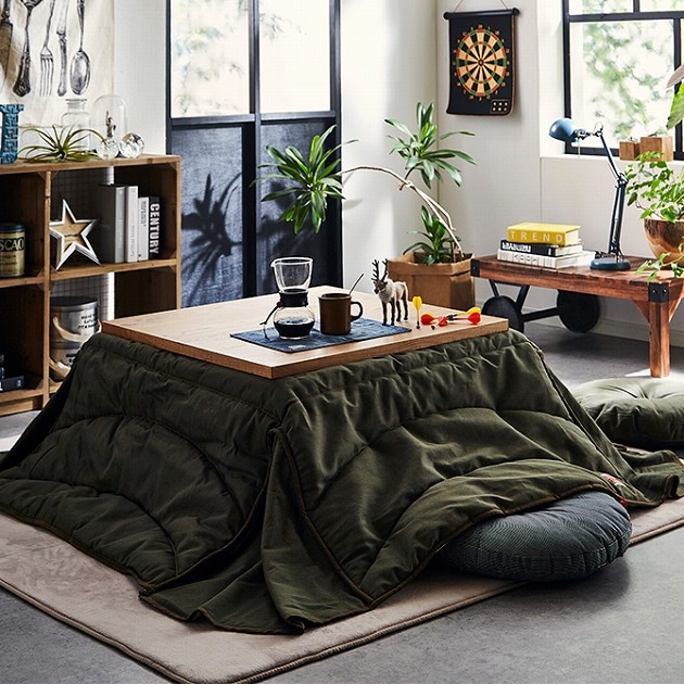 D.STYLE 薄掛けこたつ布団 デニム 正方形 190×190cm | こどもと暮らし