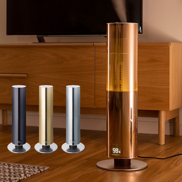 ドウシシャ クレベリンLED搭載 加湿器 WHK-1217CL シルバー cleverin クレベリンLED搭載 ハイブリッド式加湿器 WHK-1217CL mnr