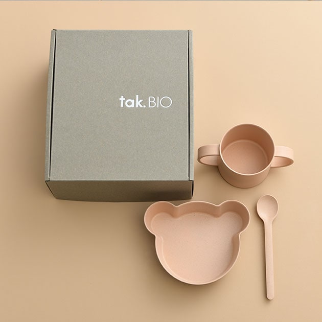 【Atkin Bros】 ビクトリアンのソルトポット / スプーン ペア tak タック キッズディッシュ ギフトボックス ベア ミニ BIO