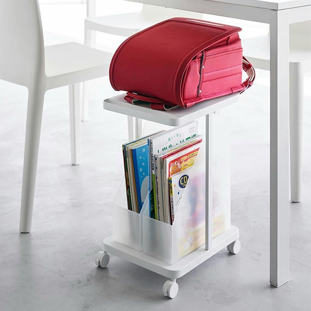 【新品 送料無料】ランドセル収納ワゴン 全2色 ランドセルラック　ランドセル収納 楽天市場】ランドセル収納ラック キャスター付き 2段 収納ラック