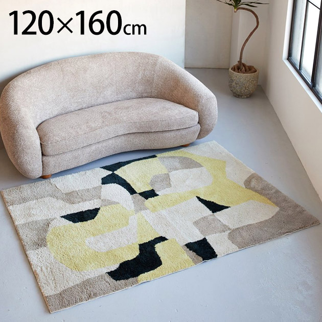 journal standard Furniture ���㡼�ʥ륹��������ɥե��˥��㡼 PICFAIR RUG �ԥ��ե����饰 160cm��120cm