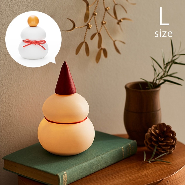 shesay シセイ 鏡餅のオブジェとしても使える 半磁器のLEDライト