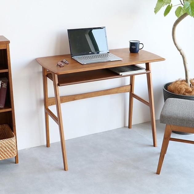 木製デスク 幅90cm ブラウン 楽天市場】デスク 木製 幅90cm 完成品 ウォールナット ブラウン