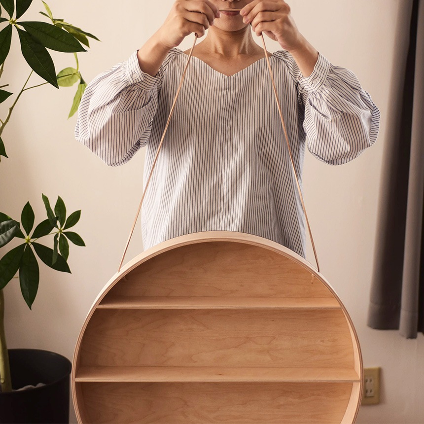 ferm LIVING ファームリビング ラウンドドーム 壁掛けラック 直径55cm