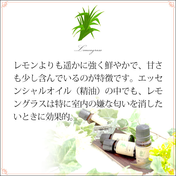 メール便 送料無料】 レモングラス10ml×2本セット(天然由来100