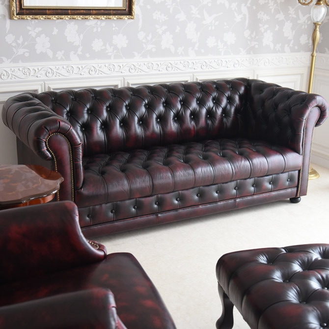 【展示品】ドイツ　KARE/カレ　チェスターフィールドソファ　3人掛けソファ 展示品】ドイツ KARE/カレ チェスターフィールドソファ 3人掛けソファ