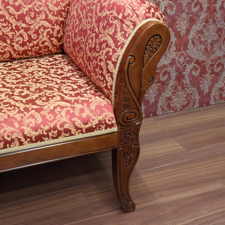 イタリア製 2人掛けソファ 生地張りソファ 高級 アンティーク調 店舗展示特価品 イタリア製 2人掛けソファ 生地張りソファ 高級 アンティーク調 店舗