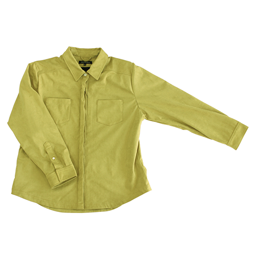 プロテクトシャツ／スリムスウェード【ライムグリーン】