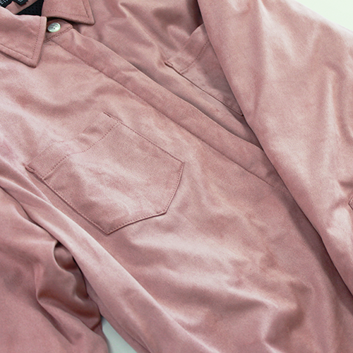 プロテクトシャツ／スリムスウェード【ライムグリーン】