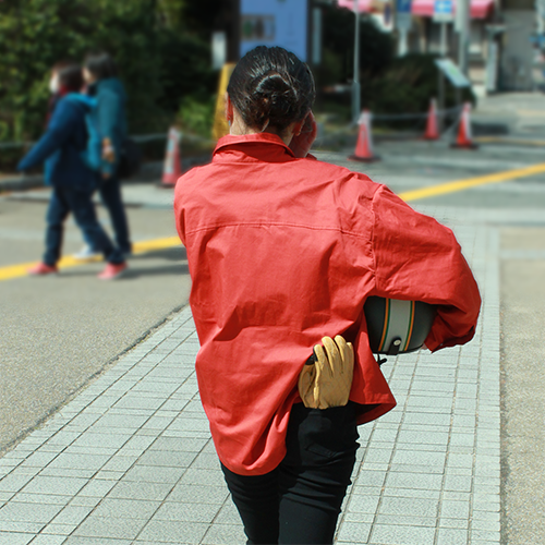 プロテクトシャツ／ボックスチノ【ディープオレンジ】