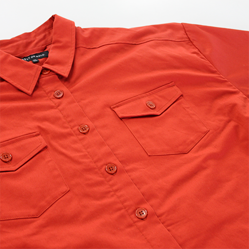 プロテクトシャツ／ボックスチノ【ディープオレンジ】