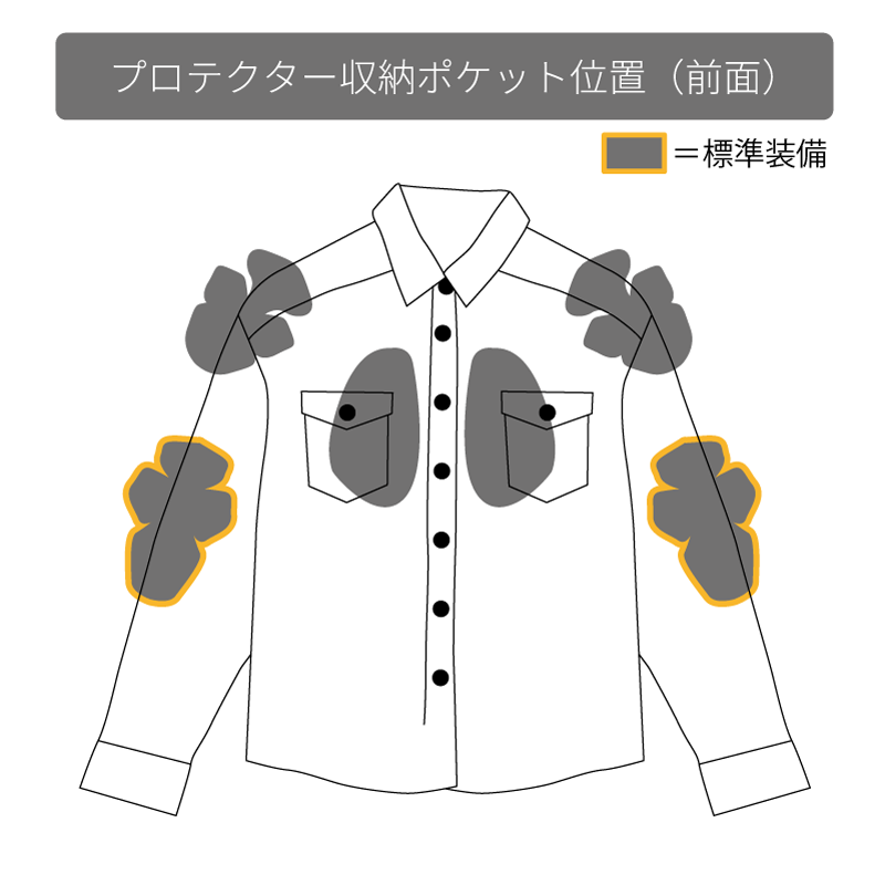 プロテクトシャツ／ボックスチノ【ディープオレンジ】
