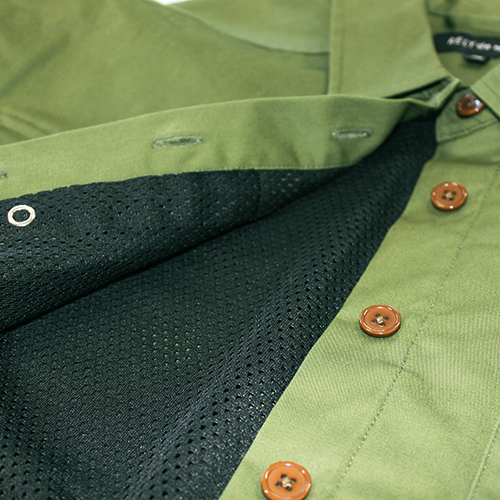 プロテクトシャツ／ボックスチノ【ディープオレンジ】