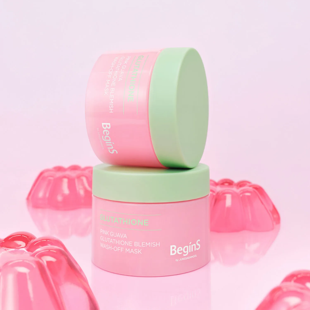 BeginS ピンク グァバ グルタチオン ブレミッシュ ウォッシュオフ マスク フェイスパック Pink Guava Glutathione Blemish Wash Off Mask