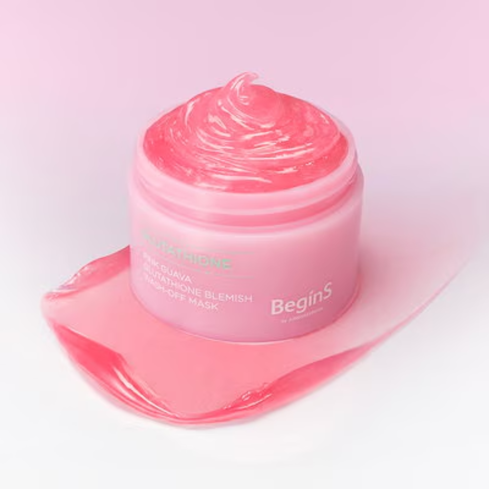 BeginS ピンク グァバ グルタチオン ブレミッシュ ウォッシュオフ マスク フェイスパック Pink Guava Glutathione Blemish Wash Off Mask