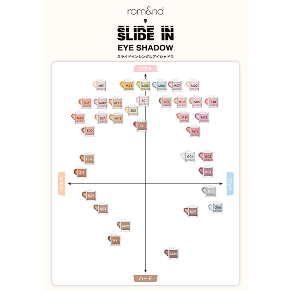 【2点購入で100円引き】スライドインシングル (マット/シマー/グリッター) Slide In Single (Matte / Shimmer / Glitter)