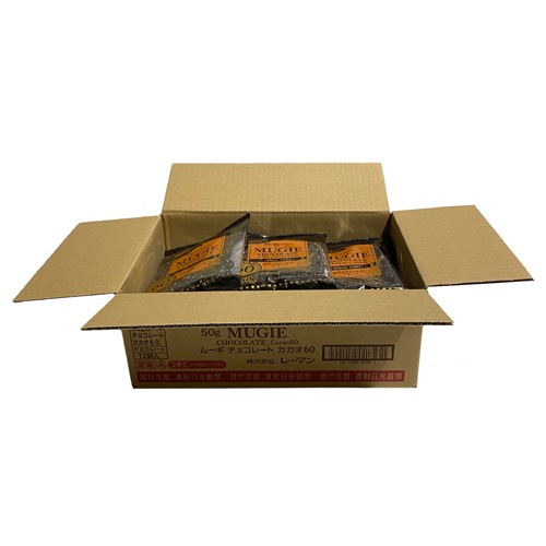 【12袋入BOX】 麦チョコ ■ ムーギチョコレート【カカオ60】 50g