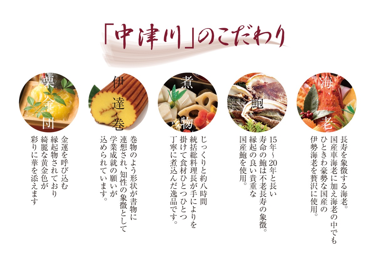 【早割!】来館引取 2026年レンブラントホテル厚木　日本料理「中津川」　おせち三段重　　寿 -KOTOBUKI-