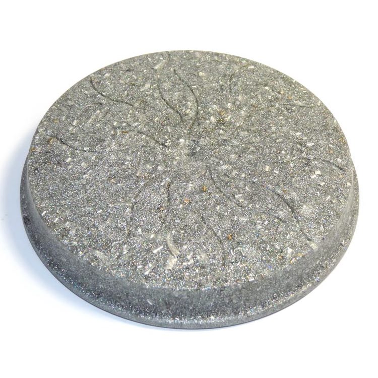 シルバーのコースター《ボヘミアンオルゴナイト》 12.5×1.5cm