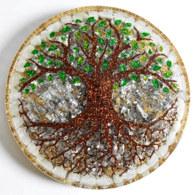 世界樹 コースター《ボヘミアンオルゴナイト》 11.5cm｜フラワー