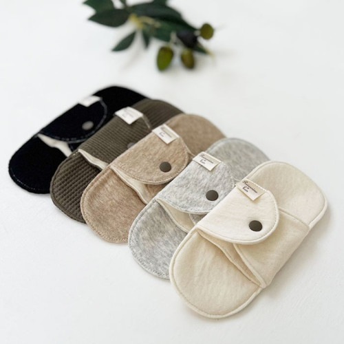 おりものライナー (ミニ) ５色のコットンニット(防水布なし)5枚セット Reicarino∞bon　ワッフル入り【ネコポス可】