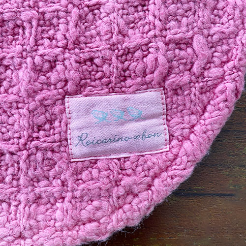 【アウトレット】無農薬和綿ガラ紡ワッフル ベビースタイ　草木染め【ネコポス可】