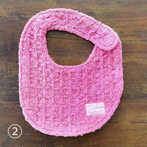 【アウトレット】無農薬和綿ガラ紡ワッフル ベビースタイ　草木染め【ネコポス可】