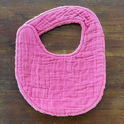 【アウトレット】無農薬和綿ガラ紡ワッフル ベビースタイ　草木染め【ネコポス可】