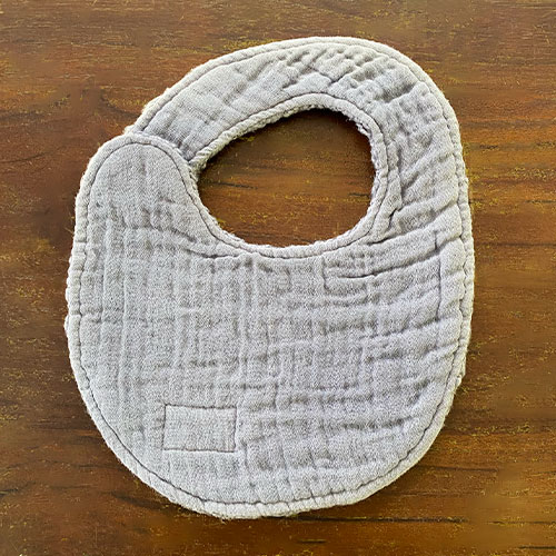 【アウトレット】無農薬和綿ガラ紡ワッフル ベビースタイ　草木染め【ネコポス可】