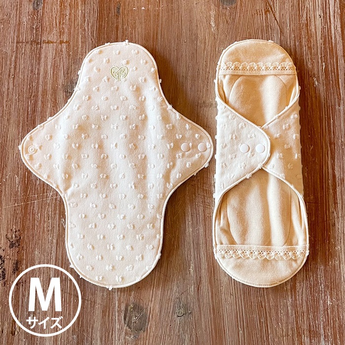 布ナプキン［普通の日］ホルダーMサイズ（防水あり）オーガニックコットンニット【ネコポス可】