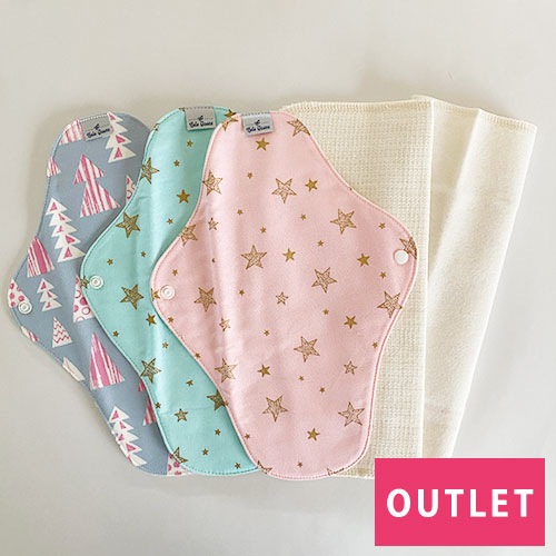 【アウトレット】［普通の日］ホルダー&ハンカチ布ナプキンセットMサイズ　Lulu Gause 選べる色柄【ネコポス可】NO_30