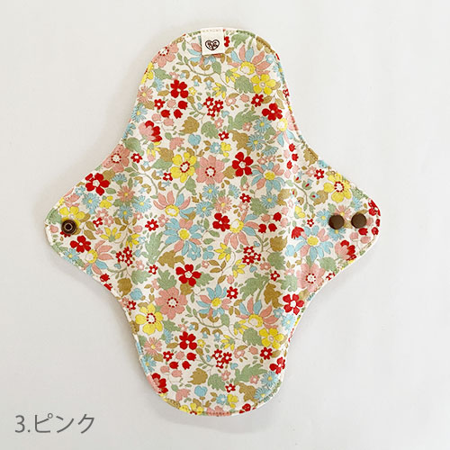 布ナプキン［軽い日～普通の日用］花柄ホルダーSサイズ 肌面オーガニックコットンネル 選べる３色【ネコポス可】