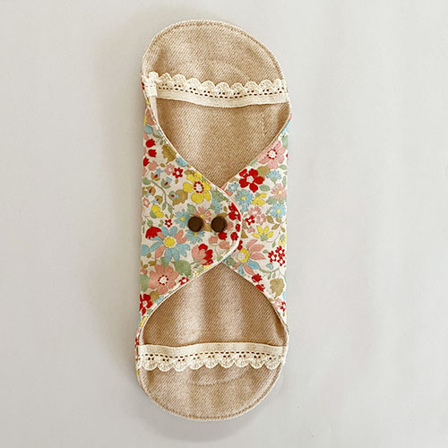 布ナプキン［軽い日～普通の日用］花柄ホルダーSサイズ 肌面オーガニックコットンネル 選べる３色【ネコポス可】