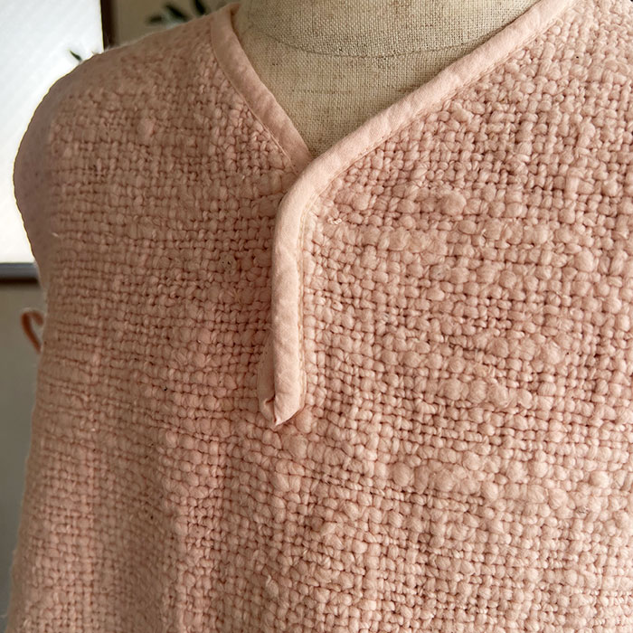 【アウトレット】無農薬和綿ガラ紡平織り ベビースリーパー　草木染め（ラックダイ）　50〜100cm【ネコポス不可】