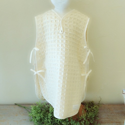 【アウトレット】無農薬和綿ガラ紡平織り ベビースリーパー　草木染め（ラックダイ）　50〜100cm【ネコポス不可】