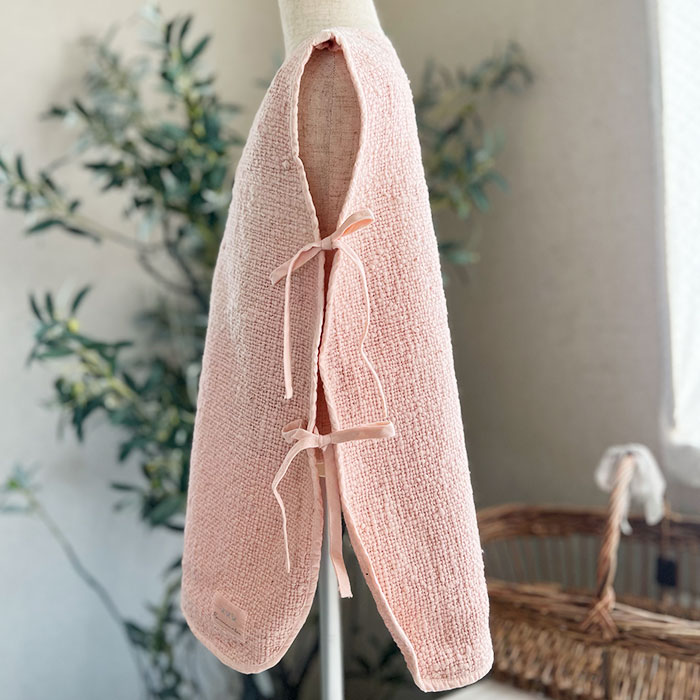 【アウトレット】無農薬和綿ガラ紡平織り ベビースリーパー　草木染め（ラックダイ）　50〜100cm【ネコポス不可】