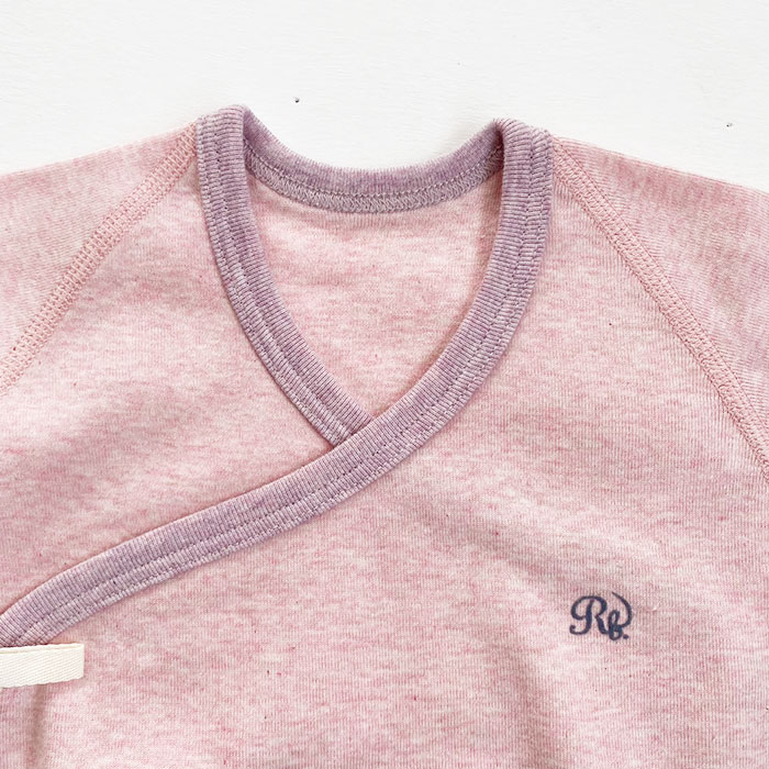 ロンパース　60〜70サイズ　半袖　オーガニックコットン　ボタニカルダイ【ネコポス可】Reicarino∞bon　選べる4色