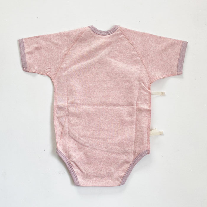 ロンパース　60〜70サイズ　半袖　オーガニックコットン　ボタニカルダイ【ネコポス可】Reicarino∞bon　選べる4色