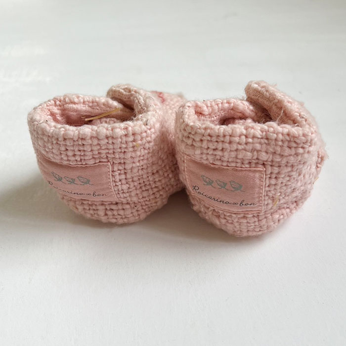 無農薬和綿ガラ紡平織り ベビーブーティー　草木染め　50-70cm【ネコポス可】