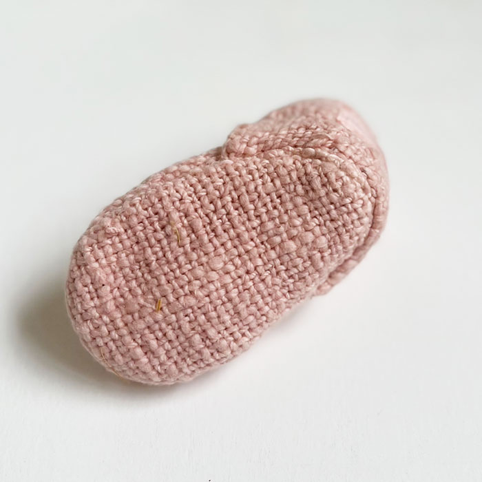 無農薬和綿ガラ紡平織り ベビーブーティー　草木染め　50-70cm【ネコポス可】