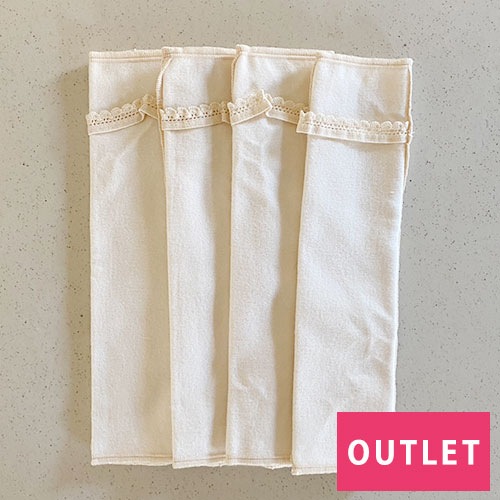 【アウトレット】ハンカチMサイズ　ゴム付き４枚セット【ネコポス可】NO_60