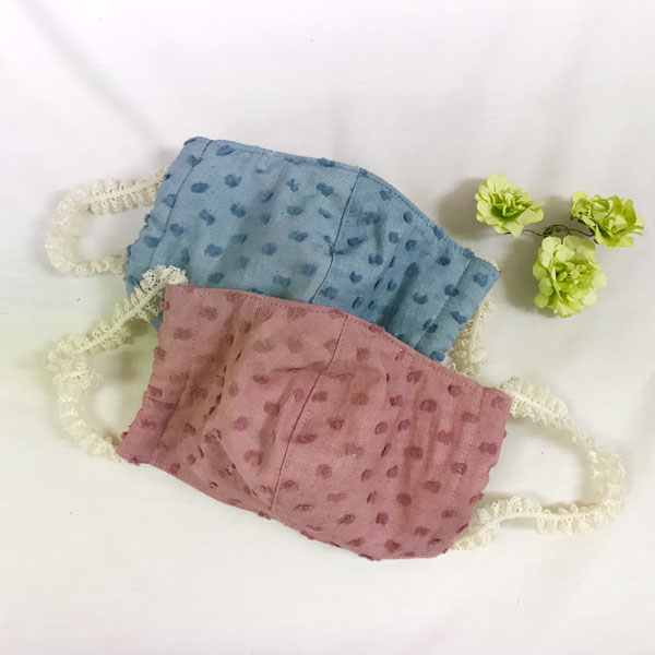 【アウトレット】オーガニックコットン　草木染め 立体マスク よい涼み/糸ざくら 苦しくない【ネコポス可】